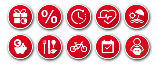 Icons F.EE job benefits