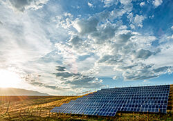 Photovoltaikanlage Feld Sonne Himmel