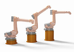 Roboterzubehör Fußsäule 3D-Grafik